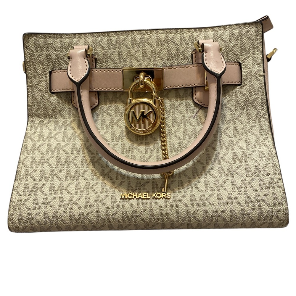 Michael Kors Vanilla and Pink Small Hamilton